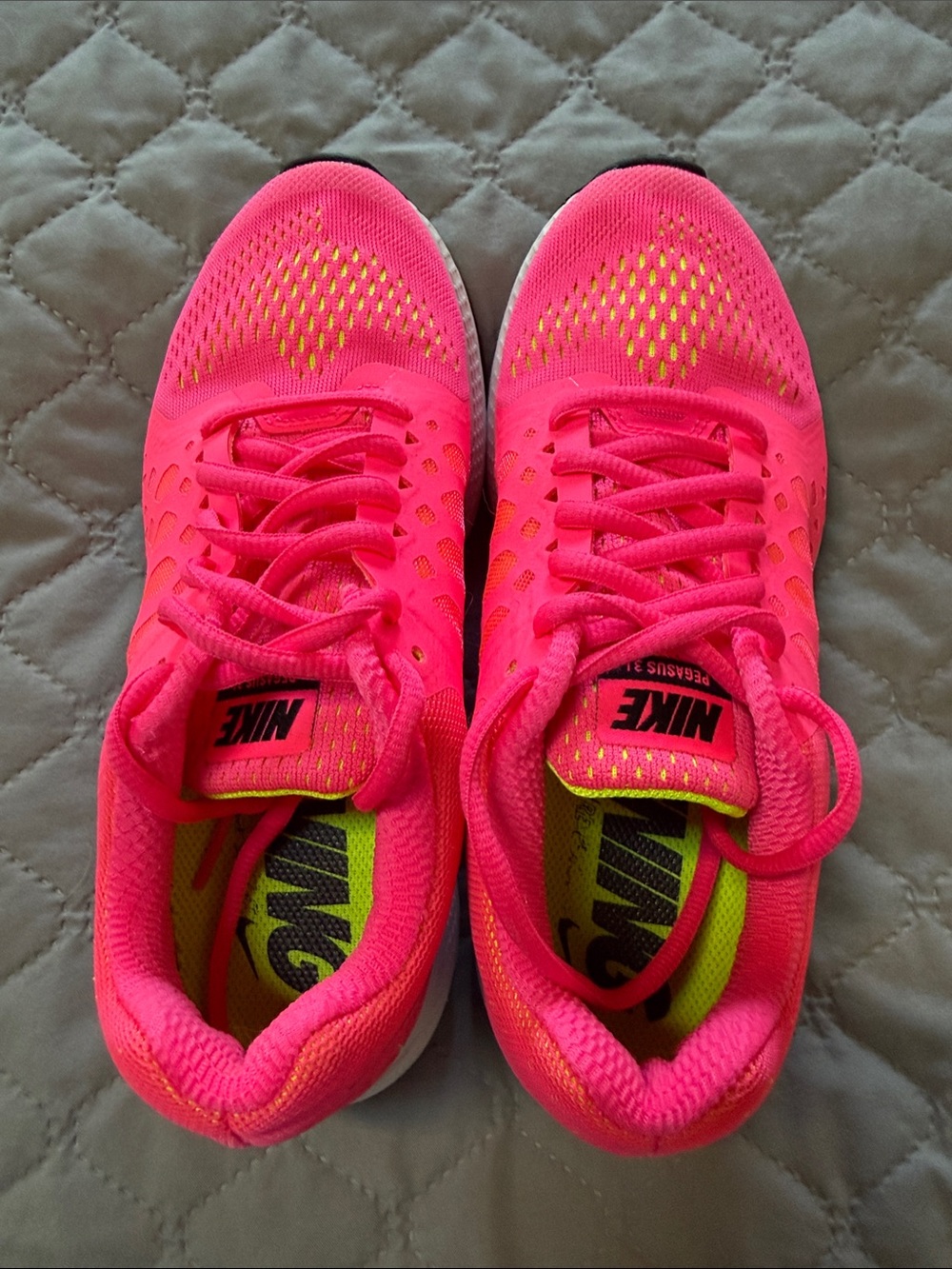 Nike Women’s Athletic Running Shoes - Bright Pink with Neon Yellow Accents